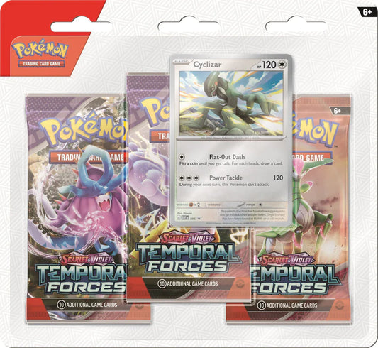 Scarlet & Violet: Temporal Forces - 3-Pack Blister (Cyclizar) IN STORE ONLY