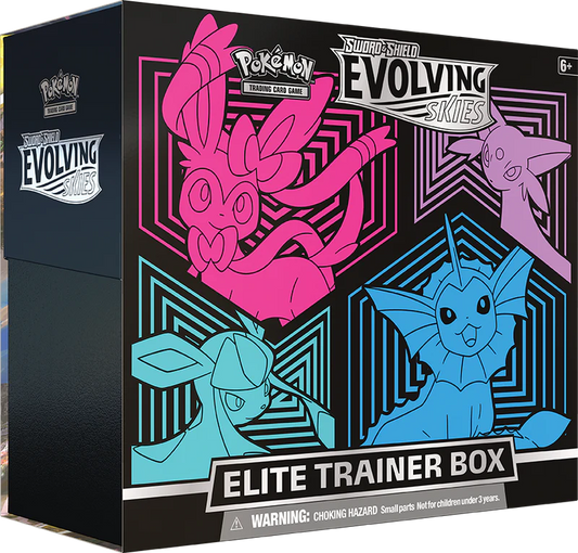Sword & Shield: Evolving Skies - Elite Trainer Box (Glaceon/Vaporeon/Sylveon/Espeon) IN STORE ONLY